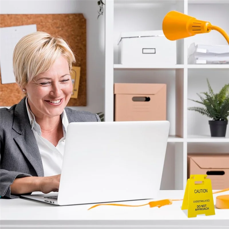 ABKO-Mini Attenzione Segnale da scrivania sovradiso Scherzo divertente Regalo Attenzione Cartello da scrivania Attenzione Segnale da scrivania sovradiso