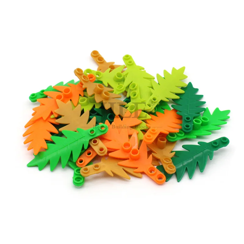 

20pcs Moc Building Blocks Plant Tree Palm Leaf Small 8x3 6148 DIY Compatible with Garden Beach Forest Toys Accessories