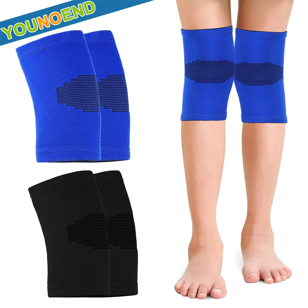 1Pair Kids Sports Knitted Knee Compression Sleeves Knee Support for Boys Girls Cycling Running Basketball Football Gymnastics