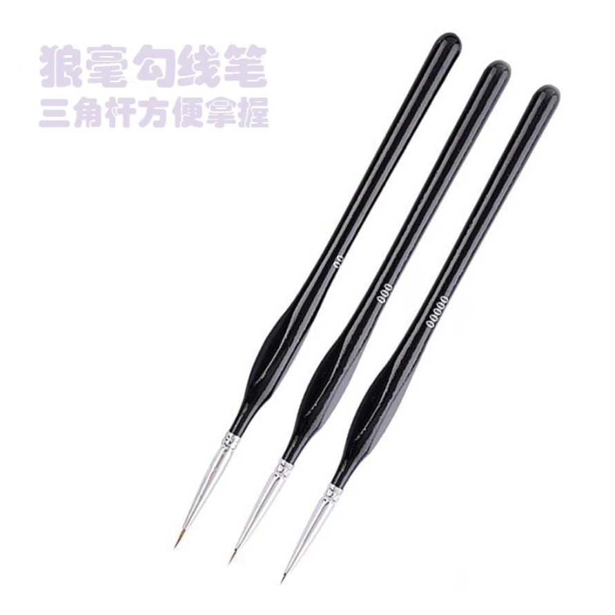 Ginflash 3pcs Watercolor oil Art Paint Brush nail art painting brush Self Moistening Calligraphy Pen Claborate-style painting