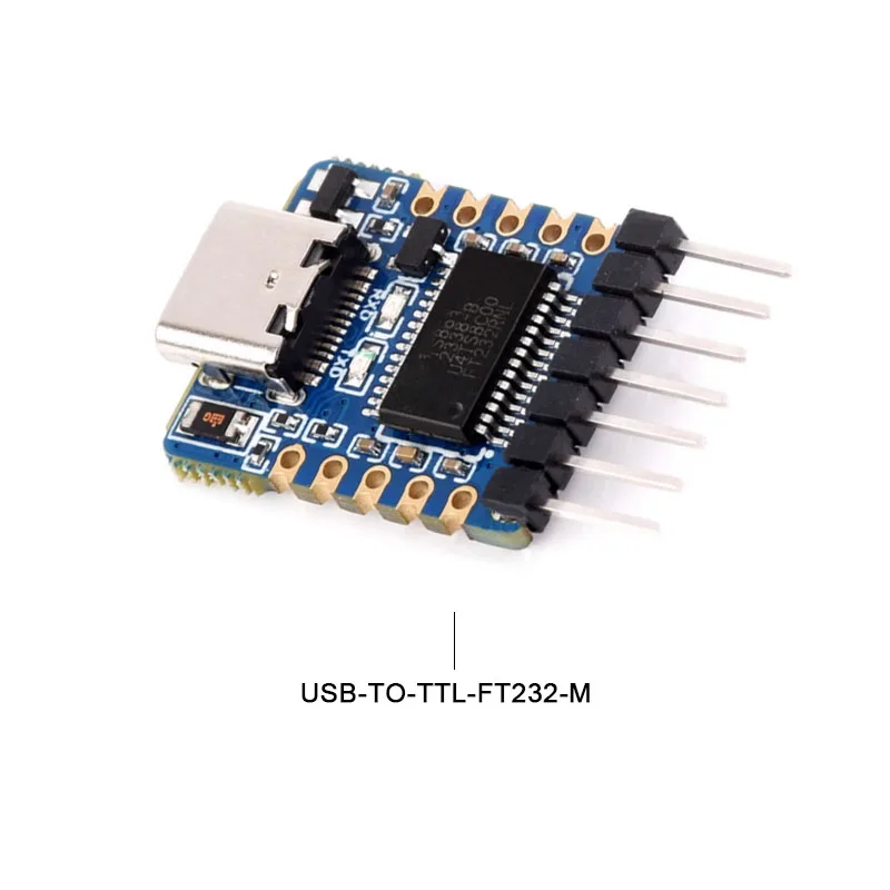 USB-TO-TTL-FT232 Mini FT232 USB to UART (TTL) Serial Communication Module USB Type-C Interface