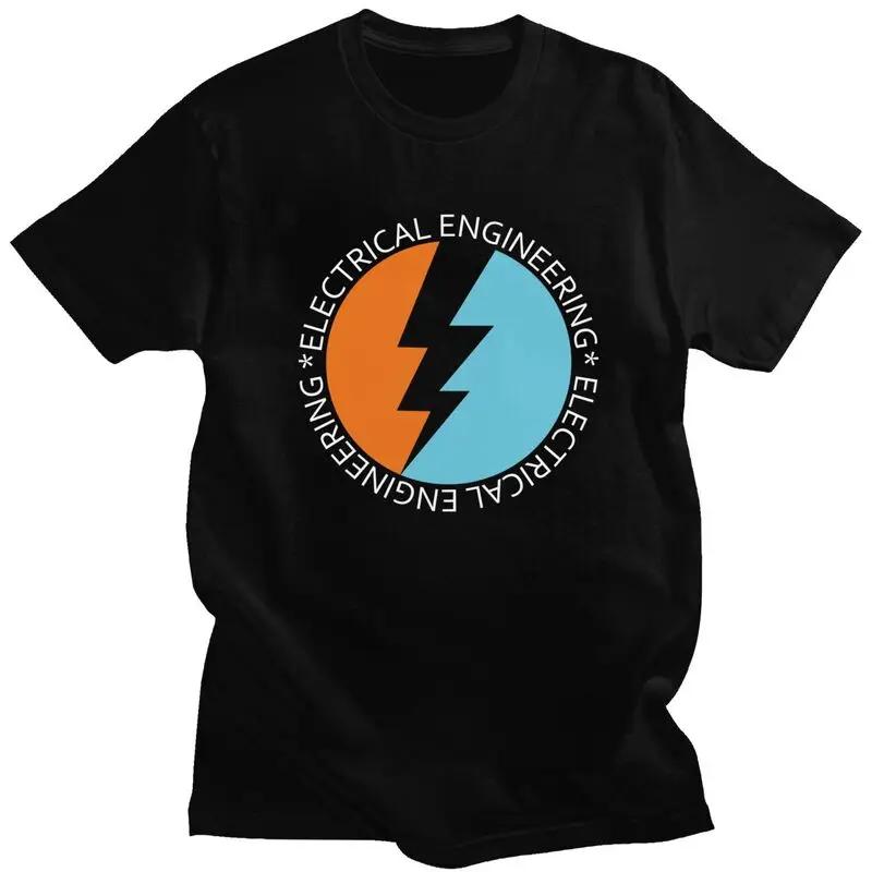 Custom Electric Engineer Tshirt for Men Short Sleeve Casual T Shirt Cool Electrician Gift T-shirts Loose Fit 100% Cotton Tees