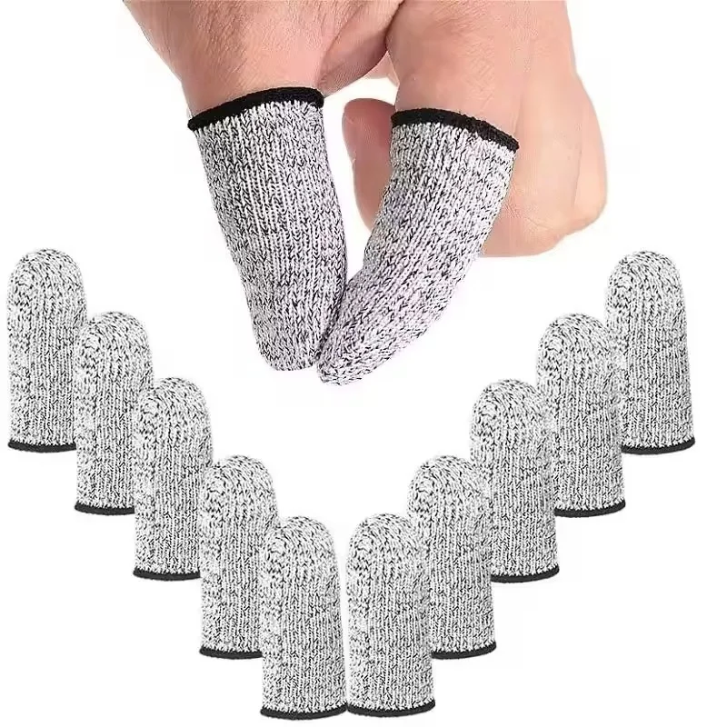 Anti-Cut Finger Covers Level 5 Safety Flexible Fingertip Gloves High-Strength Protector Sleeves For Kitchen Outdoor Gloves Tools