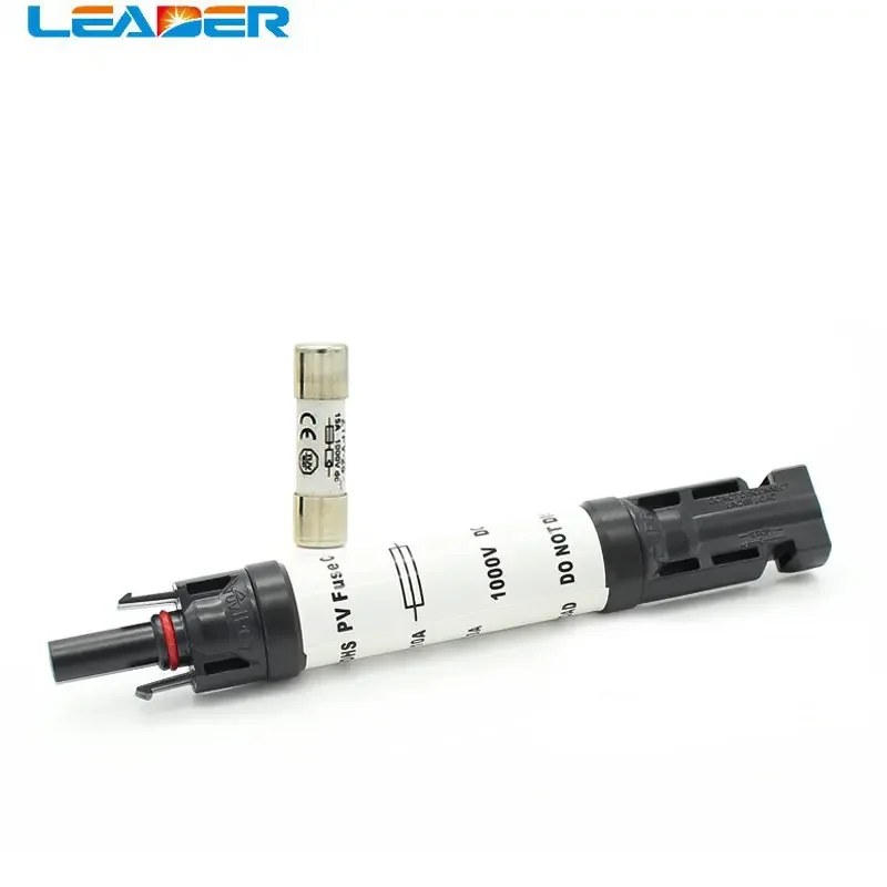 Imagem -03 - Soalr Leader-macho para Fêmea pv Fuse Holder Solar Conector de Proteção pv 10 12 15 20a Novo Atacado 50 Pcs por Lote