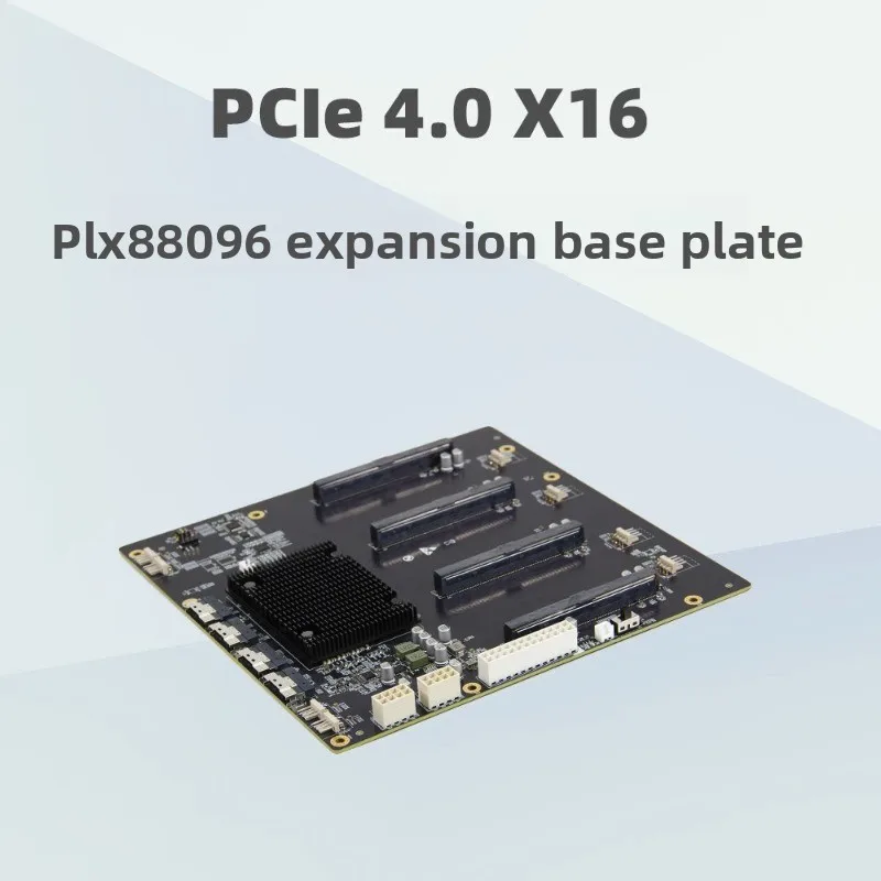 PLX88096 PCIe4.0 Expansion Backplane, 4-GPU Support, 65mm Width PCIe 4.0 GPU Baseboard