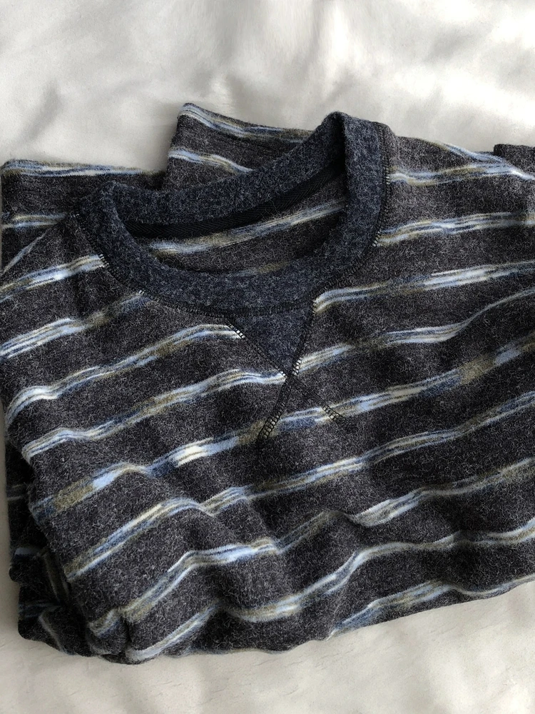 

Свободный крой, в полоску, с длинными рукавами, женский свитшот, осенне-зимний, стройнящий, универсальный топ, с круглым вырезом, в корейском стиле