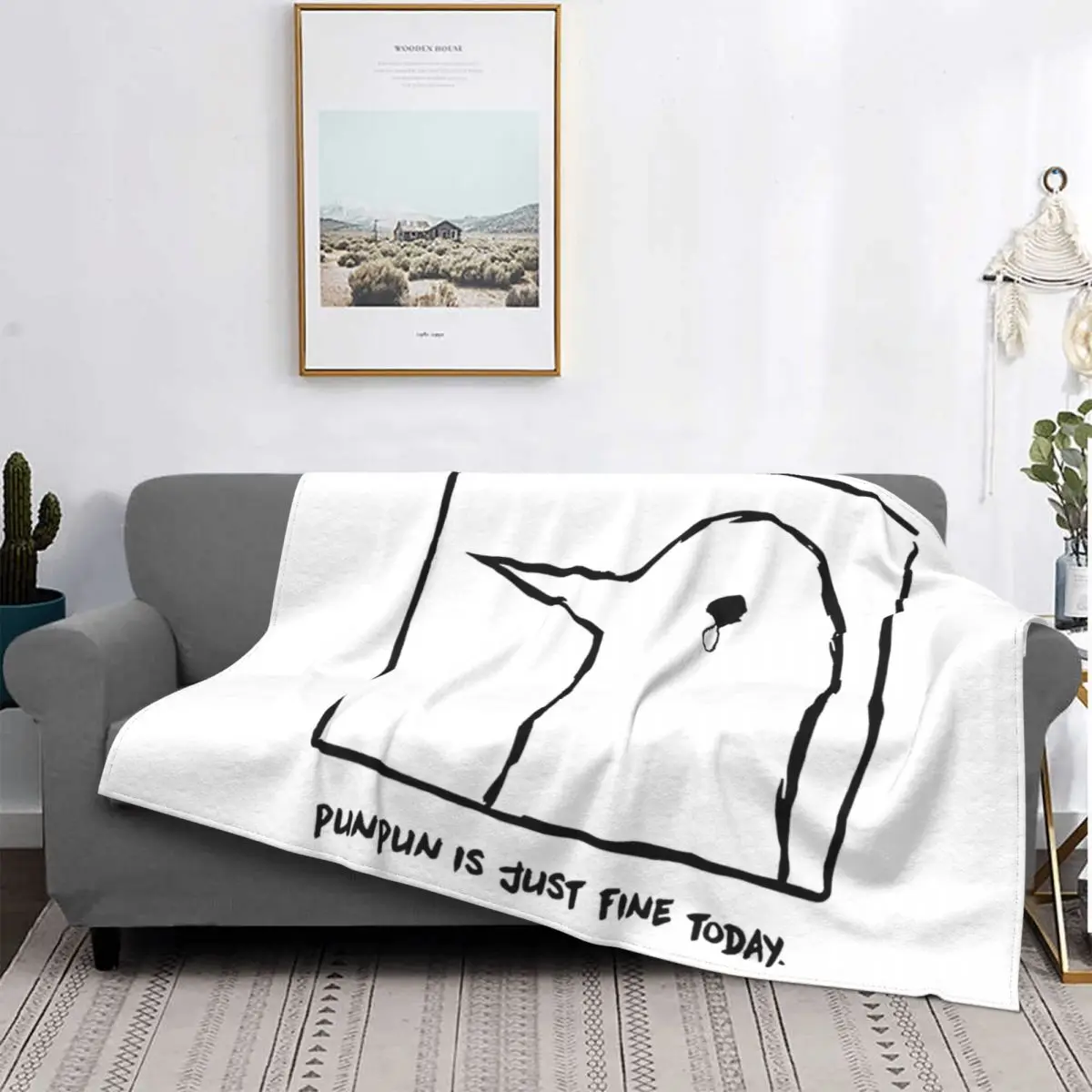 Goodnight Punpun Blankets Fleece Spring Autumn Oyasumi PunPun Multi-function Soft Throw Blanket for Bed Travel Bedspread