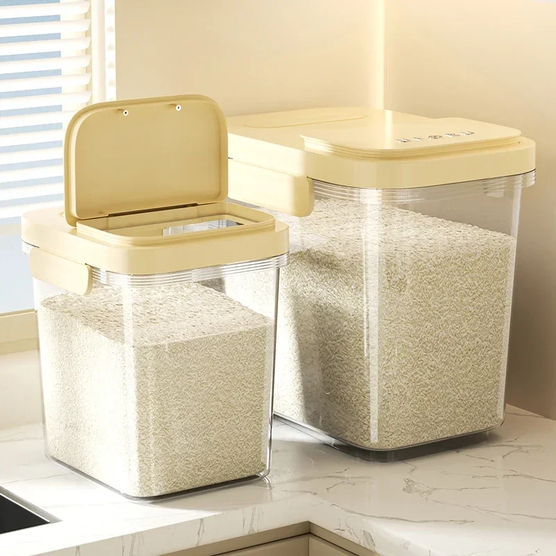 

25/10kg Rice Storage Box Moisture-Proof Household Food Storage Container Rice Bucket with Lid Thickened Kitchen Organizer Boxes