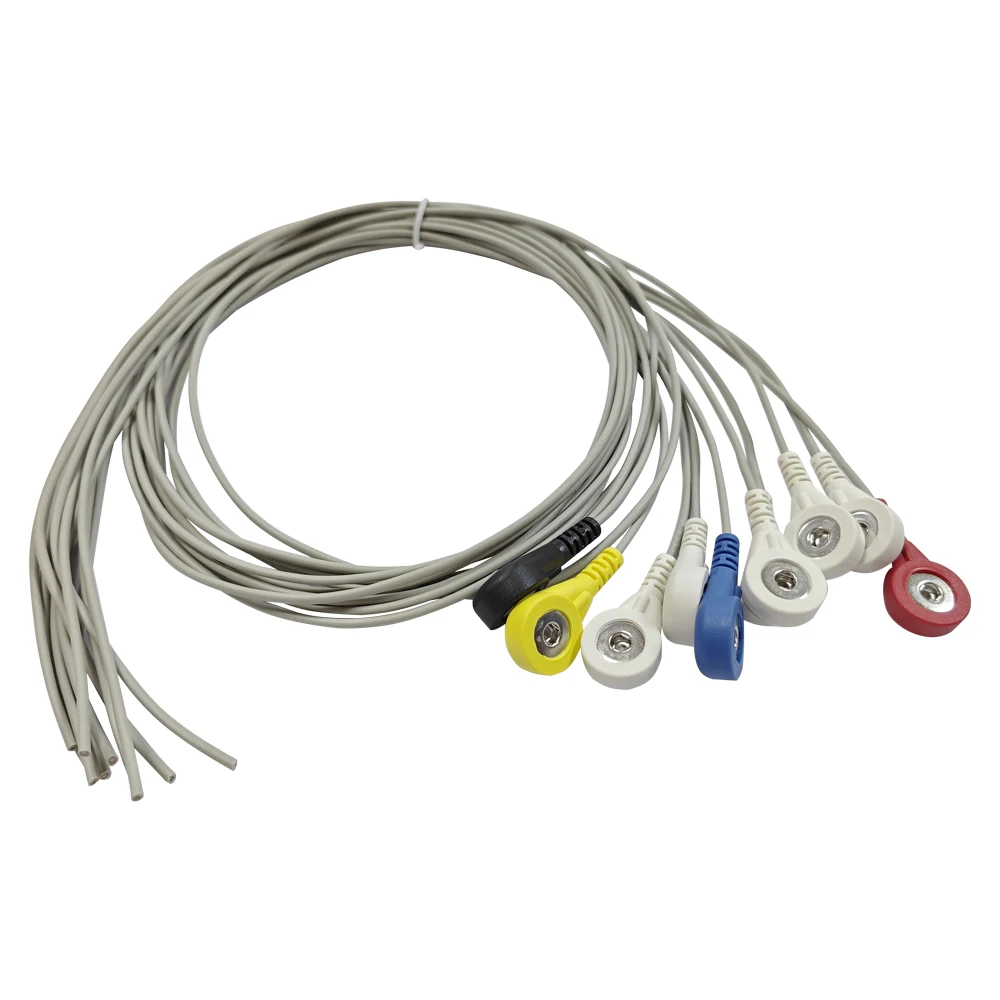 Compatibele 4.0mm Electrode-Snap-ECG-kabel