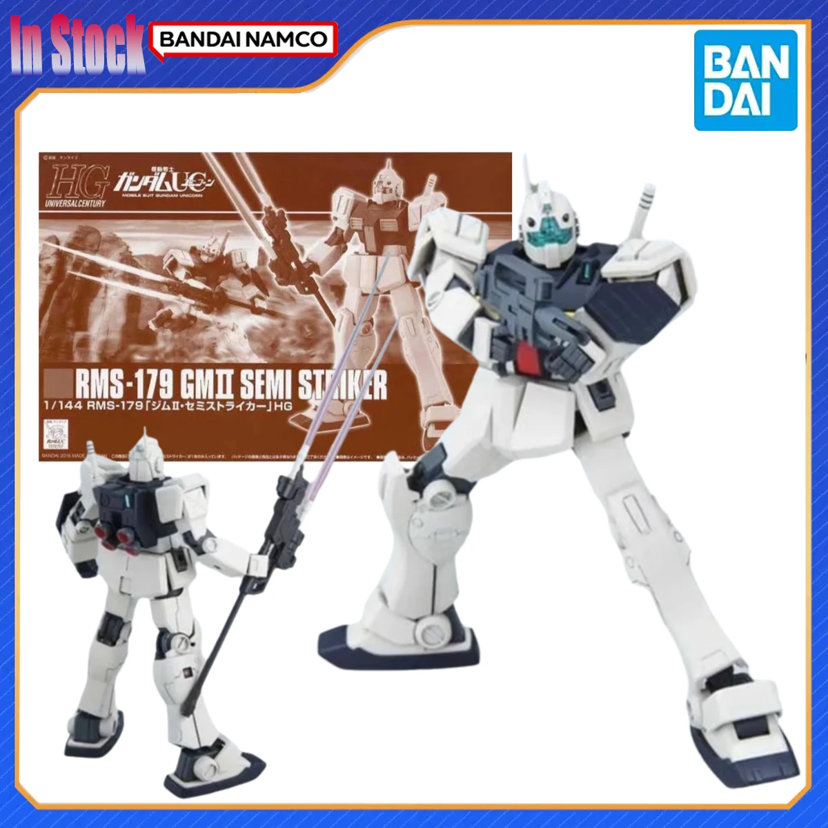 

Подлинная Bandai Original Gundam HG 1/144 GM 2, полустачальная фигурка, наборы моделей, детский подарок, игрушки для мальчиков, в наличии, сборная модель