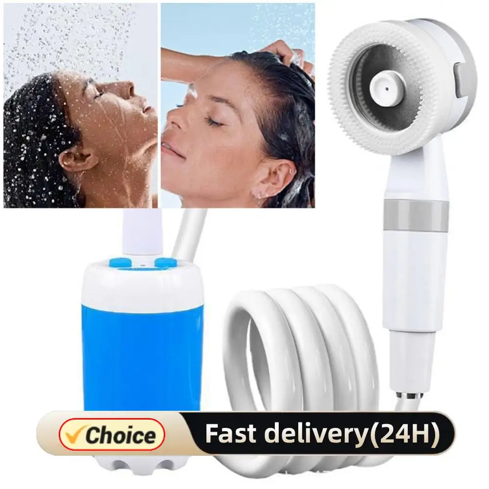 

Portable Shower Pump Rechargeable Outdoor Camp Pump Portable Outdoor Shower Head Sprayer for Camping Car Washing Gardening