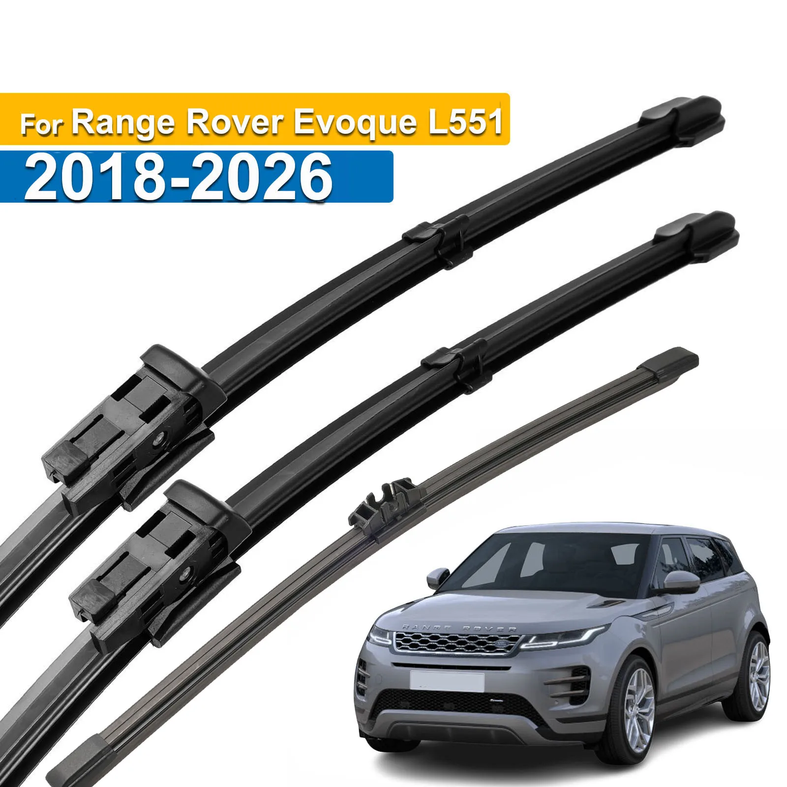

Комплект передних и задних щеток стеклоочистителя Erick's для Land Rover Range Rover Evoque L551 2018-2026, щетки для лобового стекла 26"+21"+10"