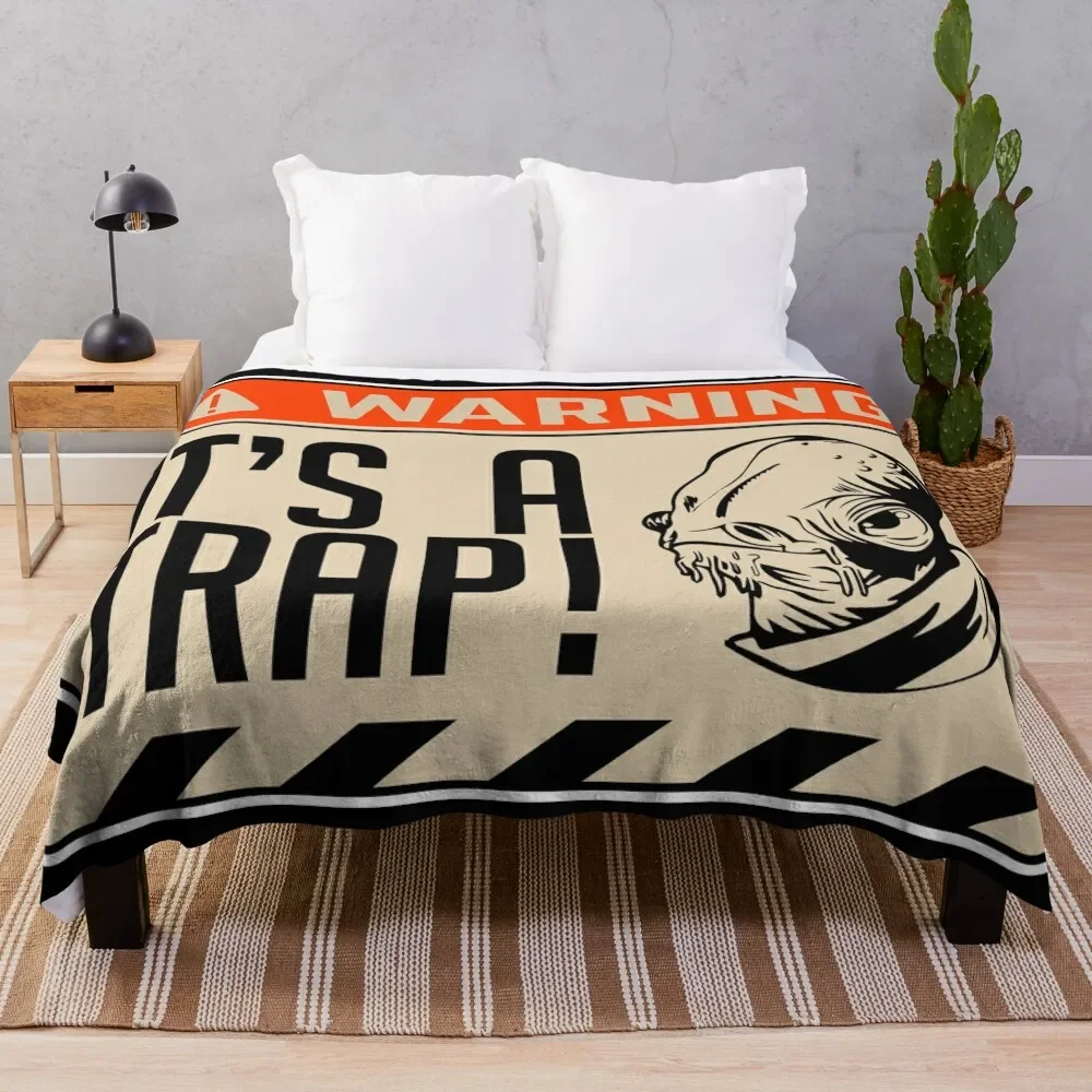 It's a Trap #itsatrap Admiral Ackbar iconic phrase Throw Blanket Plaid on the sofa Moving Flannel Fabric Blankets