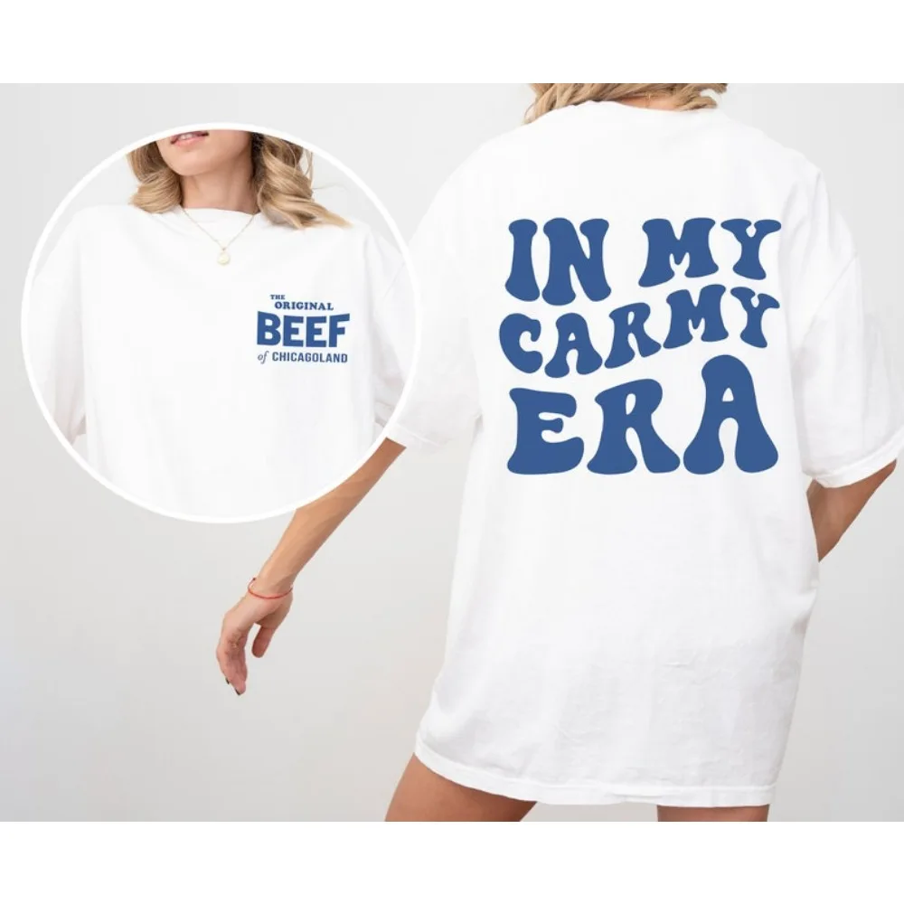 في عصر بلدي كارمي قميص البقر الأصلي من شيكاجولاند وجبة عائلية سباغيتي جيريمي ألين المشجعين للجنسين تيز الملابس الجمالية #3