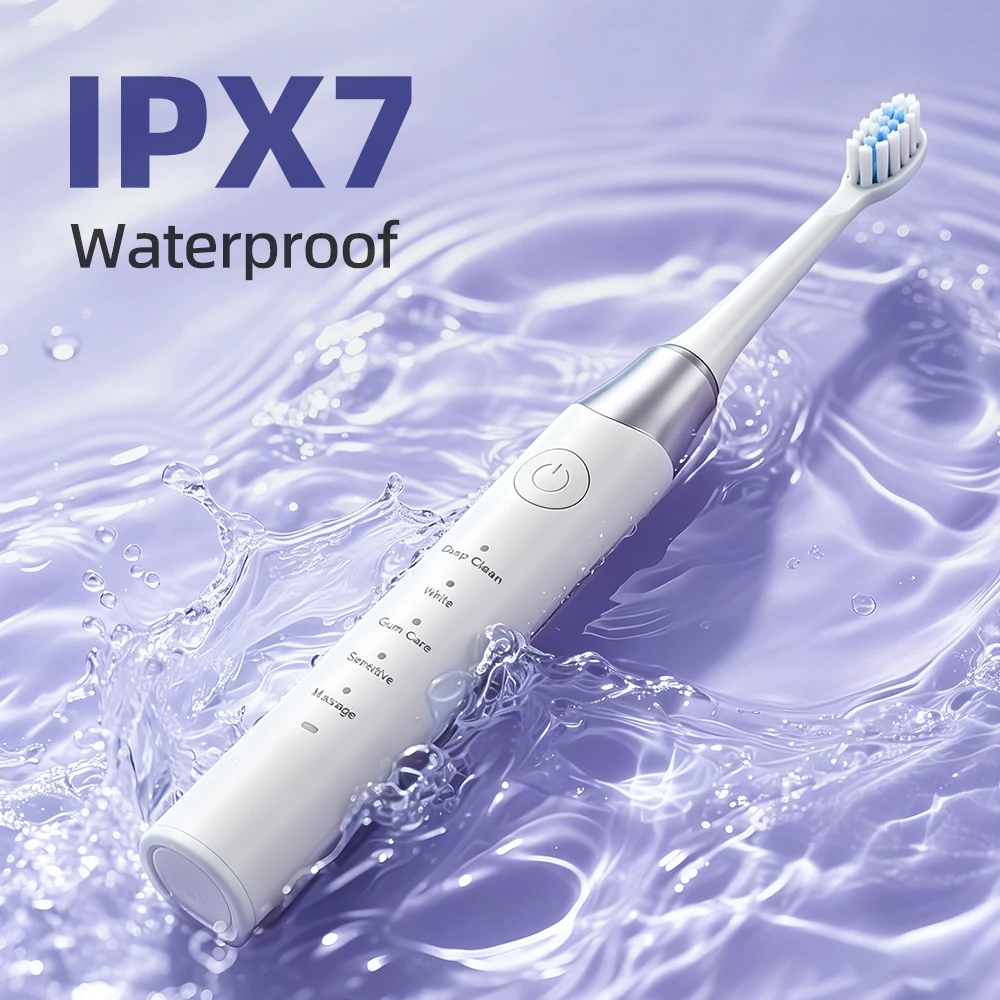 전동 음파 칫솔 충전식 성인용 방수 타이머 포함 5가지 - Teeth Whitening Toothbrush 리뷰 및 가격