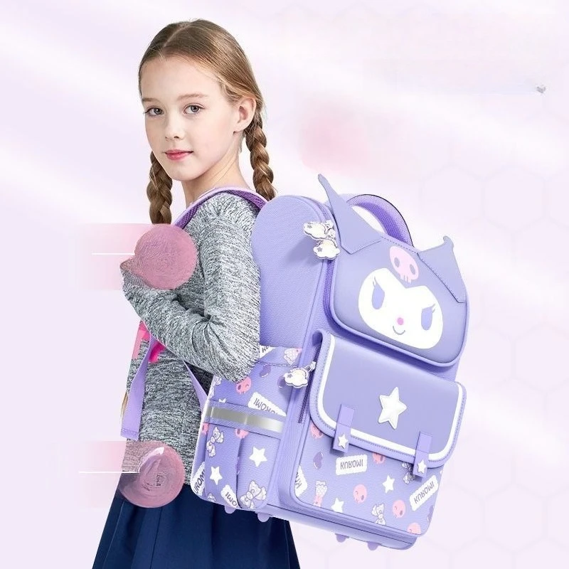

MINISO SANRIO Kuromi My Melody Cinnamoroll Kawaii Anime Cartoon Primary School Students' School Bag Girl Large Capacity Fashion