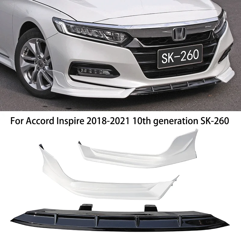 

Car Front Shovel Lip Spoiler Protector Kit For Accord Inspire 2018-2021 10th generation SK-260 Front Bumper Splitter Accessories