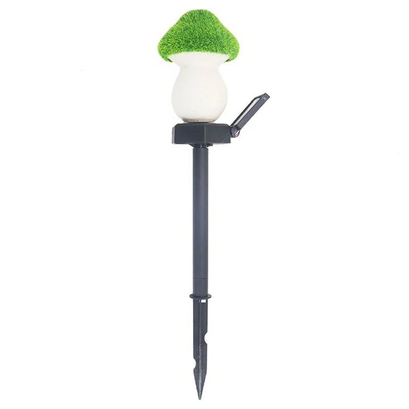 Solar Flocking Mushroom Ground Plug Lamp Night Vision Lamp Garden Courtyard Decorative Lamp