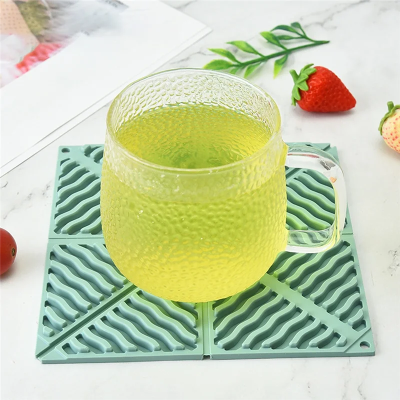 

HGHO Folding Placemats, Insulation Mats, Tableware Coasters Portable Household Storage Placemats Kitchen Gadgets