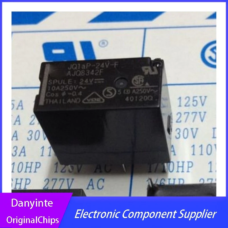 New 10Pcs/lot   JQ1aP-24V-F AJQ8342F  JQ1aP-24V ALQ324 24VDC   10A 250V pin4