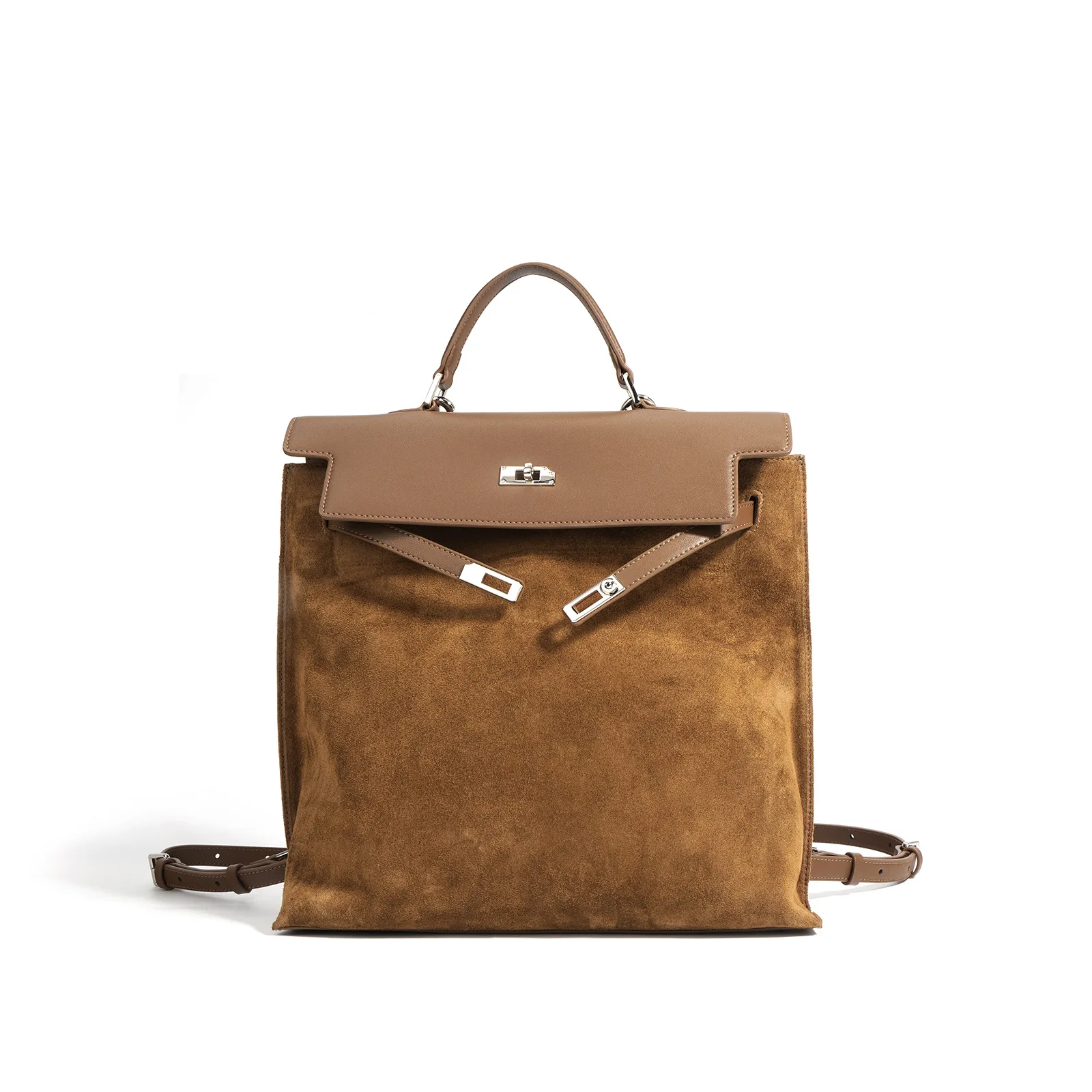 Autumn Winter Luxury Women's Leather Backpack With High-End Korean Style Two Large Capacity Cotton Handbag Logo Pattern Tote Bag