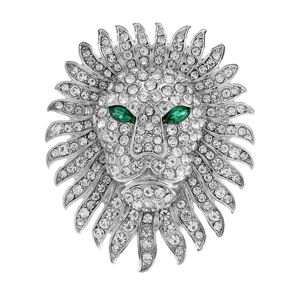 CINDY XIANG Rhinestone Lion Brooch Fashion Animal Pin New Coat Dress Accessories Unisex Women And Men Jewelry