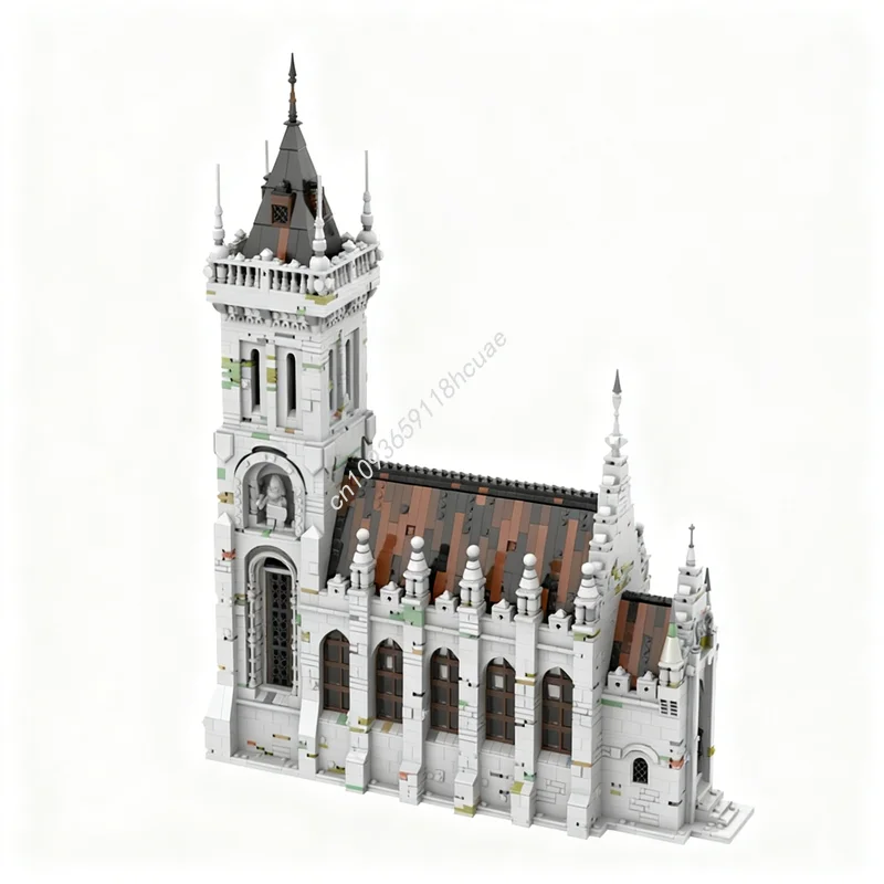 3825 Teile MOC Modulare Straßenlandschaft Gotische Kirche Modellbausatz Architektur Weihnachtsgeschenke Kreative Bildungsspielzeuge Bausteine