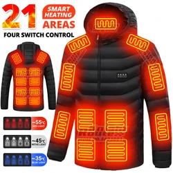 chaleco calefactable hombre Chaqueta calefactora para motocicleta para hombre y mujer, chaleco calefactor USB cálido, chaqueta de invierno para bicicleta, 21 áreas