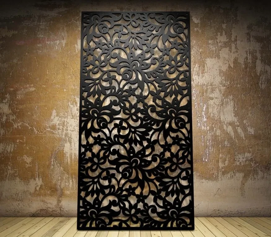 SUS 201 304 Stainless Steel Room Divider Metal Wooden Color Screen Partition decorative room divider wall