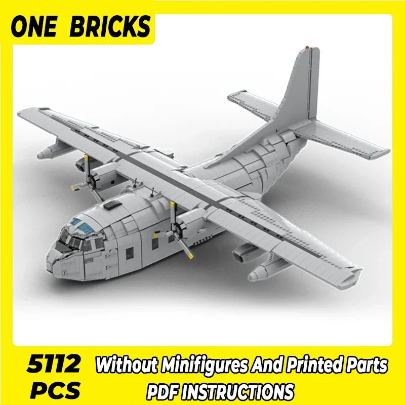 Moc Building Bricks Military Aircraft Model Fairchild C-123K Fighter 1:35 Technology Blocks Gift Christmas Toy DIY Sets Assembly