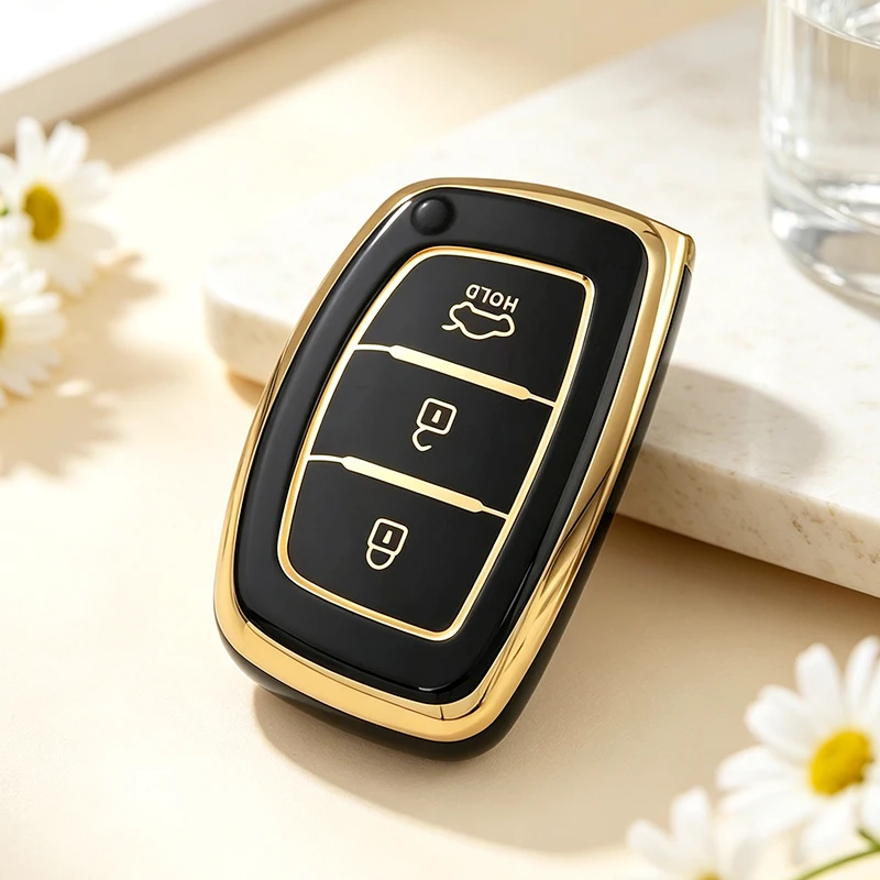 3 Buttons TPU Car Key Case for Hyundai Ix35 I40 I20 I10 Tucson Elantra Creta Sonata Ioniq Accent Creata Smart Remote Fobs Cover