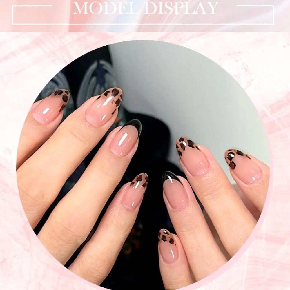 16Strips Gel Nail Stickers Gradient Auroras Sparkly Shinning Nail Art Stickers Full Cover Semi Cured Nail Patch