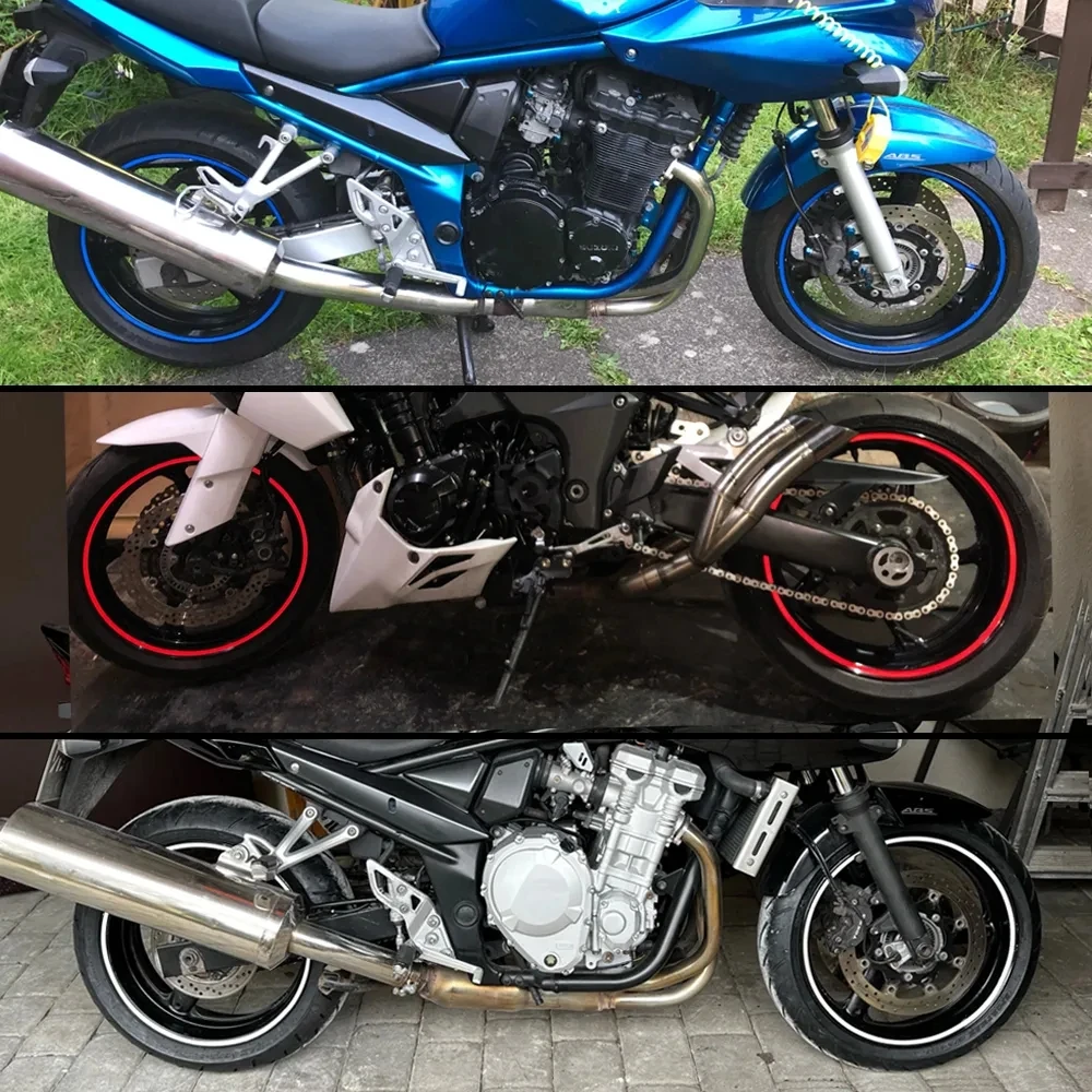 1 zestaw 16 sztuk naklejek na koła Odblaskowa taśma na felgi Naklejki motocyklowe do Hondy Kawasaki Z750 Z800 YAMAHA MT07