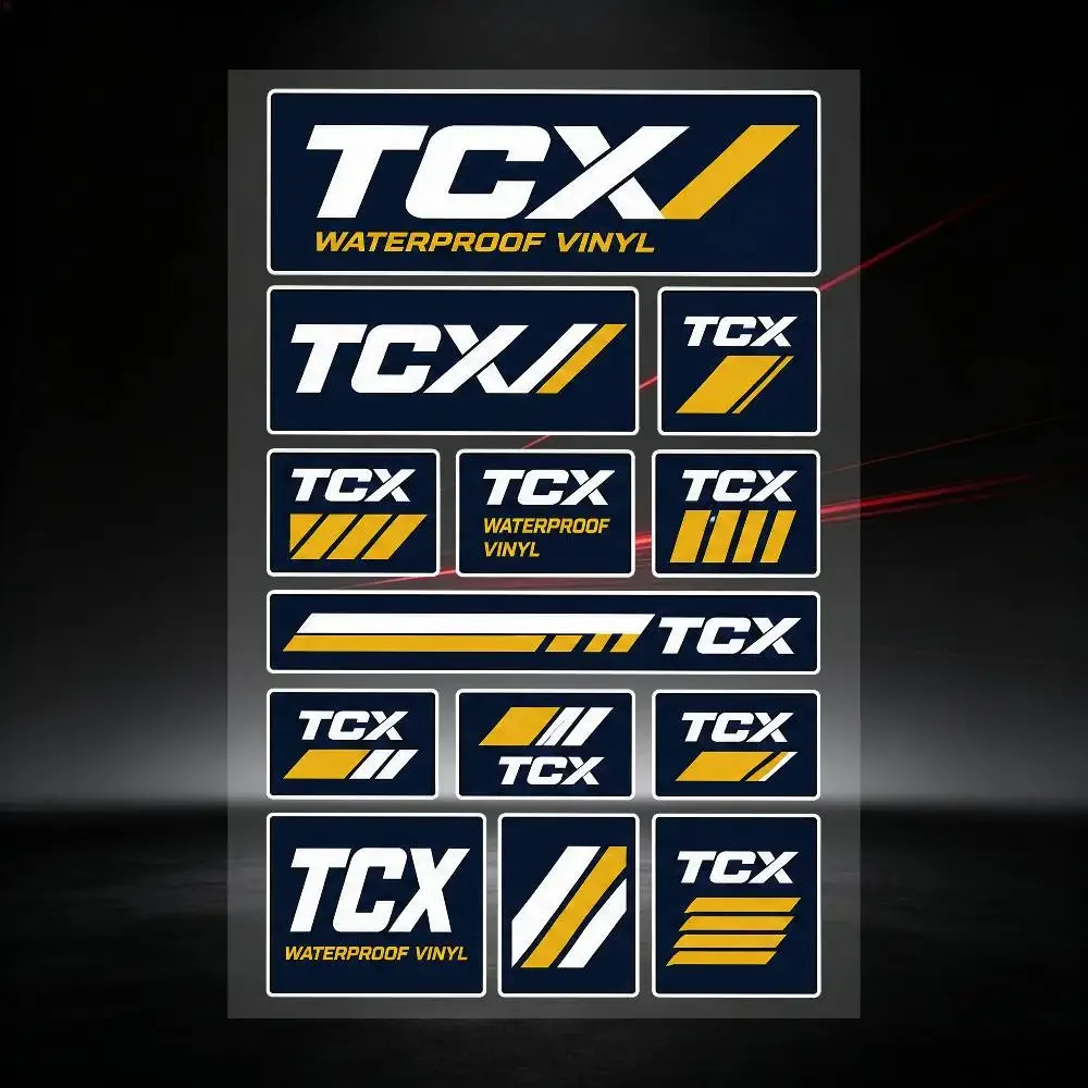 Poster T-T-C-X W-wa-ter-pro-of V-in-yl All Purpose Reflective Waterproof Scratch Blocker Decal Car Bike Helmet Cup Refrigerator