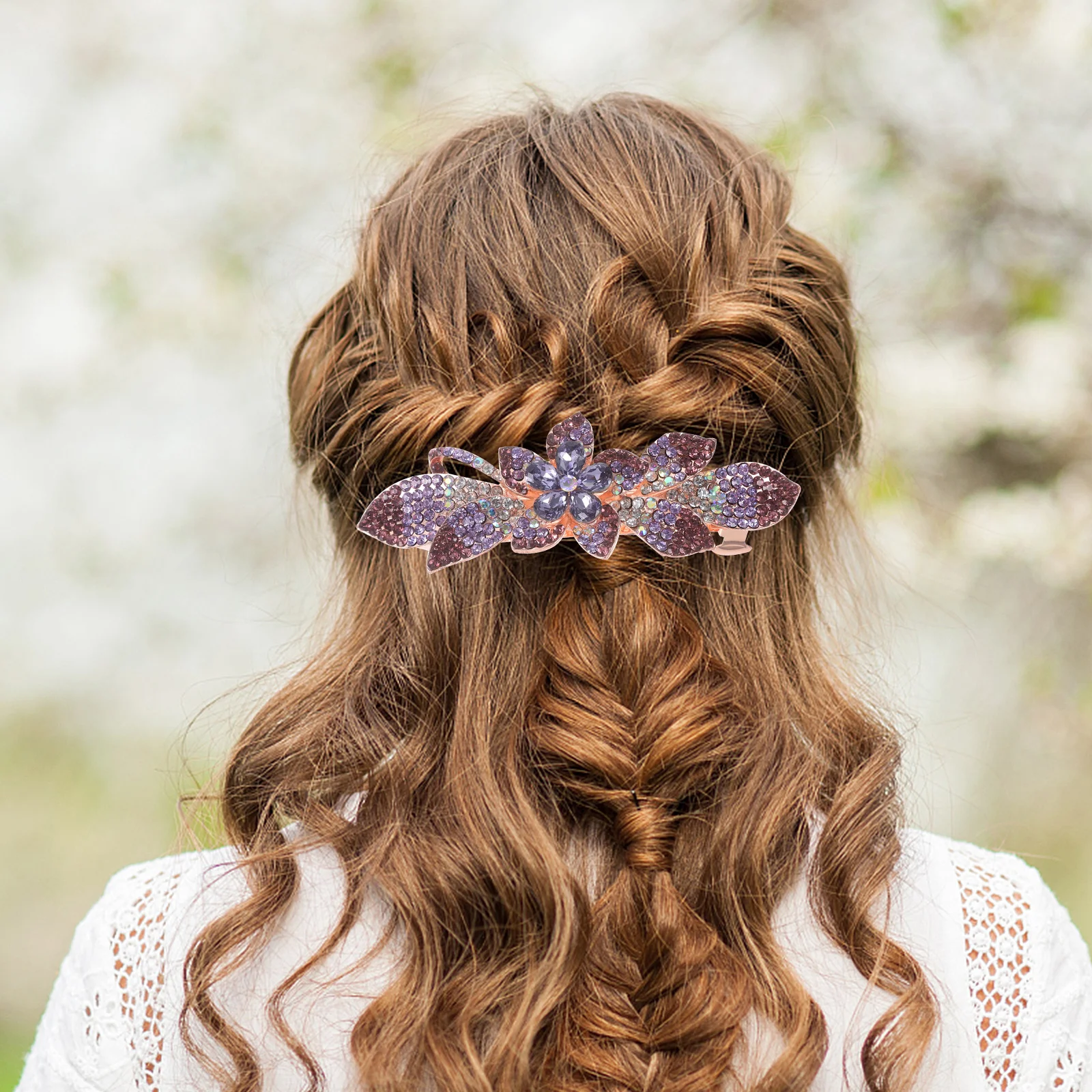 

Crystal Hairpins Bridal Wedding Party Bride Women Metal Spring Hair Clips For Women Clips Thick Thin Hair Daily