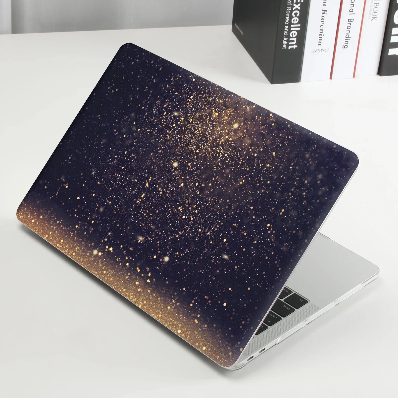

DIY surface rendering laptop protective films, dotted starry sky style laptop shell decorative stickers,