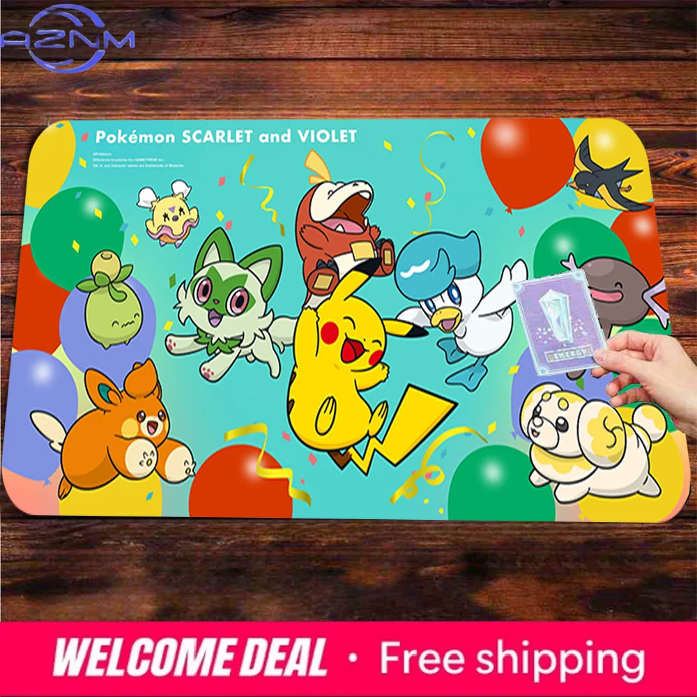 Pokemon Scarlet & Violet Party Desk Mat Non-Slip Washable Gaming Mouse Pad