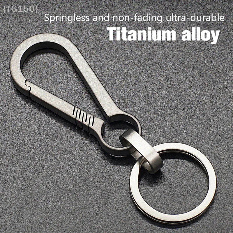 【N】Titanium EDC gereedschapssleutelhanger |   Robuuste legeringsgesp voor overleving buitenshuis, sleutelhanger en auto-accessoires