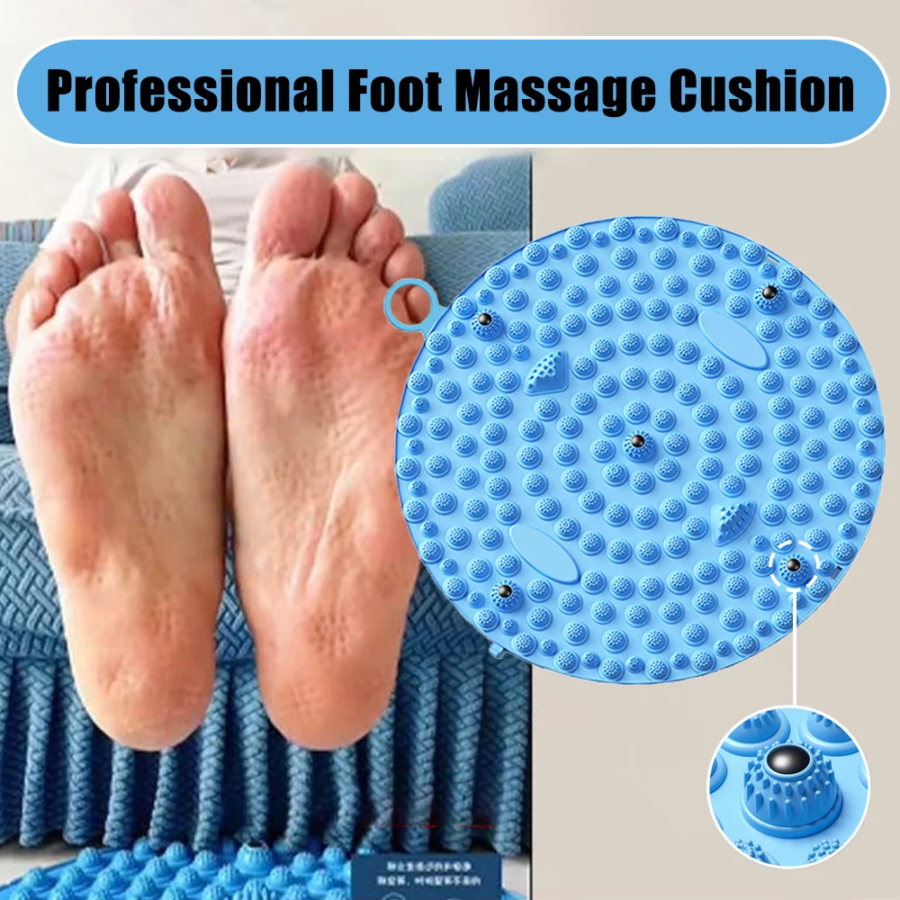 Finger Press Foot Massage Board for Household Use, Bamboo Shooting, Stepping on Finger Board, Thick Circular Foot Massage Pad