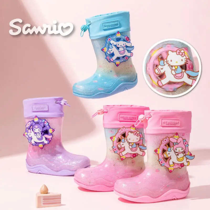

Anime Kuromi Rain Boots My Melody Student Children's Fashion Boots Hello Kitty Non-Slip Shoes Cinnamoroll Rain Shoes Gift