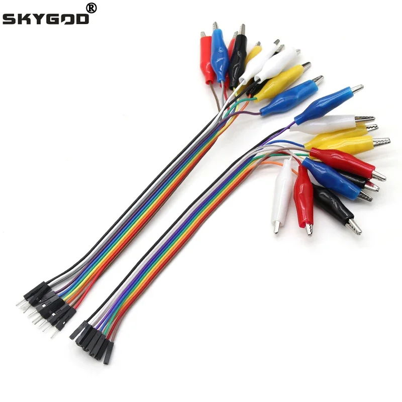 

Double Head Alligator Clip Jumper Cable DIY Connection 20cm 30cm 10pins Male and Female Alligator Clips Test Wire Jumper