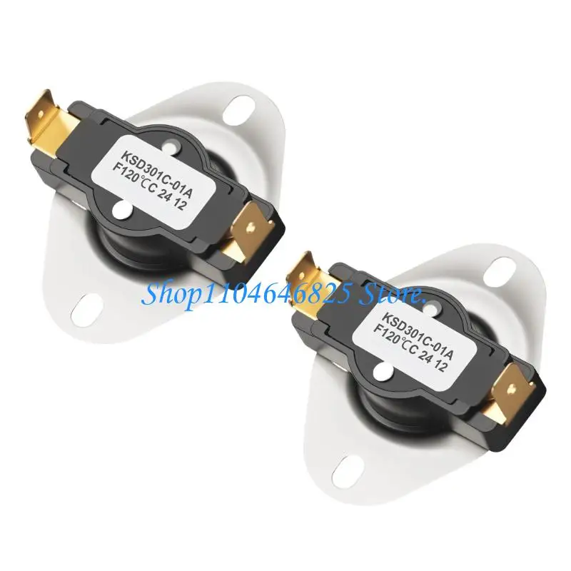 Normally Open Limit Switches 2511F002-201 Disc Thermostat Switches for Fireplaces Blower Fan, Stove