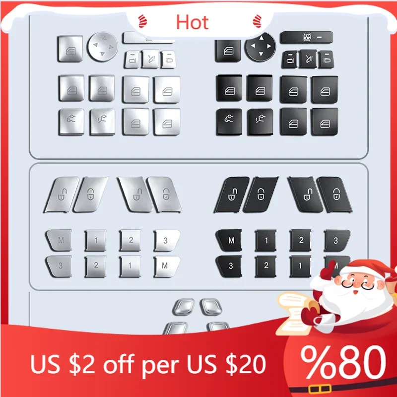 

Горячие эмблемы, кнопка подъема окна автомобиля, наклейка, панель переключателя, Стайлинг для Mercedes Benz A B C Class W204 W212 GLA GLK CLA