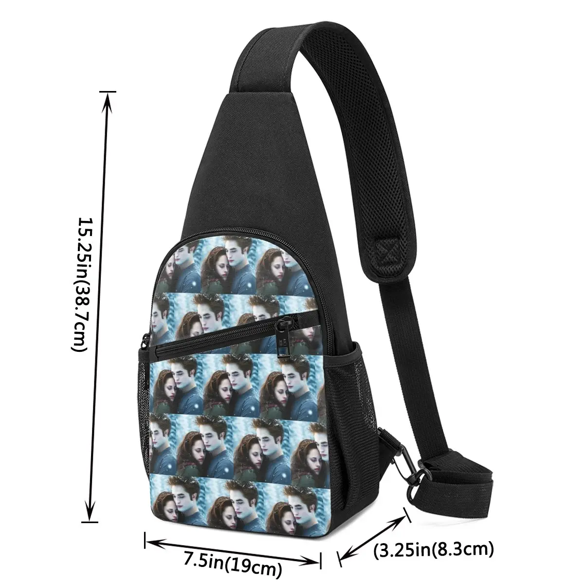 The Twilight Saga Edward Cullen Chest Bag Men Sling Crossbody Backpack Chest Bag Traveling Hiking Daypack Shoulder Bag
