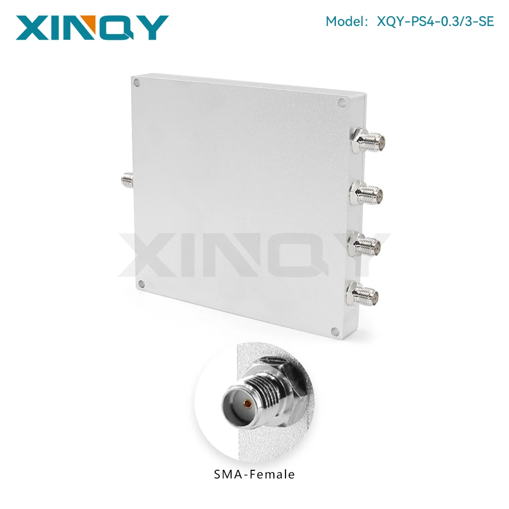 XINQY 4-way SMA Female RF Power Divider, 0.3-3GHz L-band for GNSS/GPS