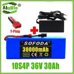 Genuine 36V 30AH Electric Bicycle Battery Built-in 20A BMS Lithium Battery Pack 36 Volt 2A Charging Ebike Battery + 42v Charger