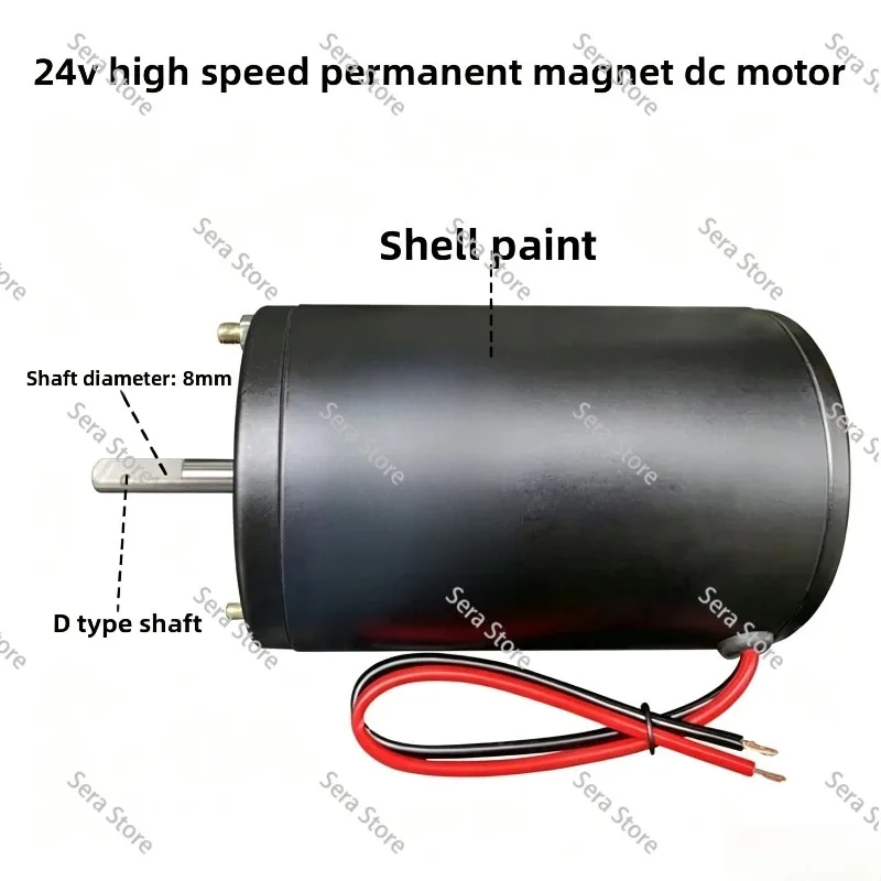 12-24v200w-デュアルベアリング正逆回転カーボンブラシdcモーター-高速モーター-スピンドル旋盤-仏珠製造機