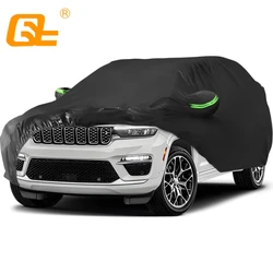 Windproof Car Cover Compatible with Jeep Grand Cherokee All Weather Waterproof Sun Rain UV Dust Snow Protection Outdoor Covers