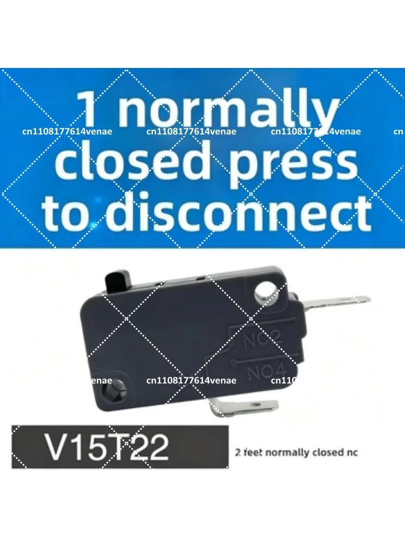 2PCS Micro Switch V15T22 2-pin 22A NC NO for Washing Machine Microwave Oven Rice Cooker