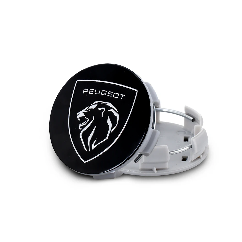 4PCS 60MM Car Wheel Center Hub Cap Badge Rim Lid Sticker For Peugeot 206 307 308 3008 207 208 SW 407 508 2008 5008 107 106 205